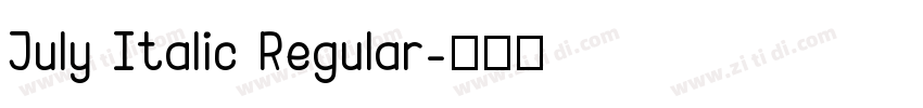 July Italic Regular字体转换
